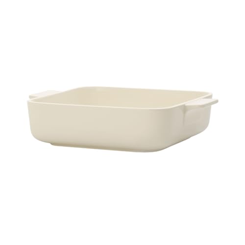 Villeroy und Boch Clever Cooking Quadratische Backform, 21 x 21 cm, Premium Porzellan, Weiß