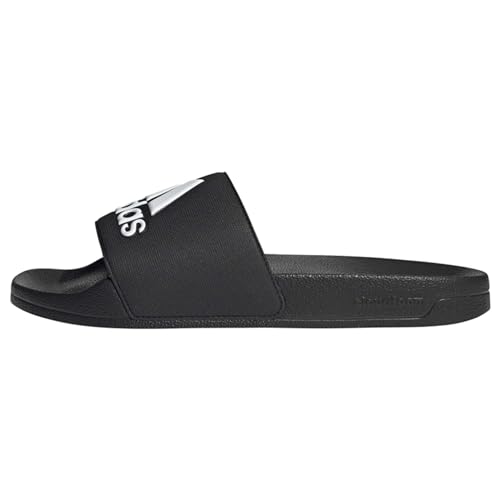 adidas Unisex Adilette Shower Slides, Core Black / Cloud White / Core Black, 48 2/3