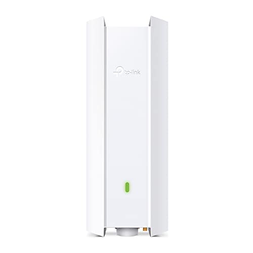 TP-Link EAP610-Outdoor AX1800 Gigabit Dualband WiFi 6 WLAN Access point (Dualband 1775Mbit/s, Omada SDN, zentrales Management, 1 Gigabit Port, IP67, nahtloses WLAN-Roaming, PoE angetriebene) weiß