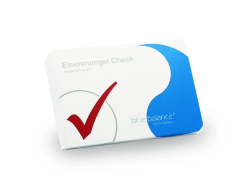 blue balance® Eisenmangel Test | Gesundheitstest | Probenahme-Kit | Selbsttest für Zuhause | Schnelltest | mit Laboranalyse | Ferritin Test