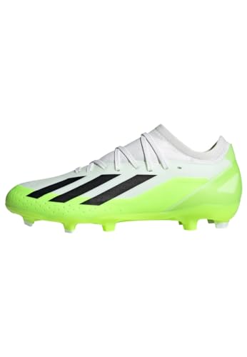 adidas Unisex X Crazyfast.3 Firm Ground Boots Fußballschuhe (Fester Untergrund), FTWR White/core Black/Lucid Lemon, 42 EU