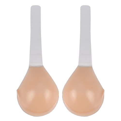 Uposao Klebe BH Silikon Träger BH Selbstklebend Push Up Unsichtbarer Wiederverwendbare Rückenfreier Nipple Cover für Abendkleider, Brautkleider Silikon Gel Brustaufkleber Nippelabdeckung Büstenhalter