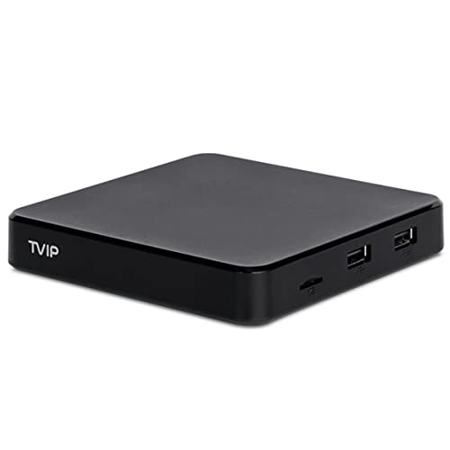 TVIP S-Box v.605 IPTV 4K HEVC HD Android 6.0 Linux Multimedia Stalker IP TV Streamer 1GB RAM + 8GB eMMC, MicroSD Card, EXT.IR inkl. 5GHz WLAN