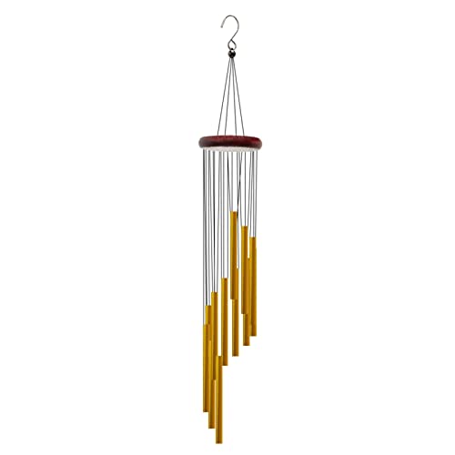 Windspiele, Wind Chimes Draußen mit 12-Aluminiumrohre-Windglocken, 23-Zoll-Melodie-Windglocken für Garten Patio Heimdekoration Geschenke (Gold)