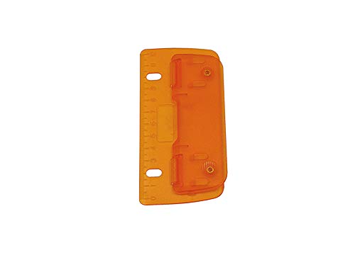 Wedo 67806 Taschenlocher (Kunststoff zum Abheften für 8 cm Lochung, 2 fach, mit 12 cm Skala) orange