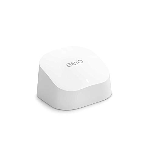 Amazon eero 6 Mesh-WLAN-Router | 900-Mbit/s-Ethernet | Bis zu 140 m² Abdeckung | Für Verbindungen mit über 75 Geräten | Einzelpack | 2021