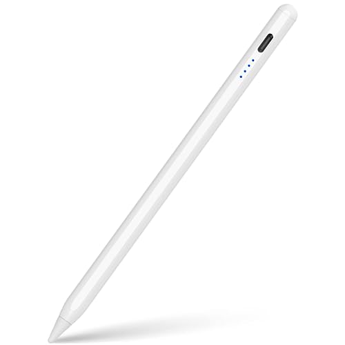 Pencil 2. Generation für iPad (2018-2024), Stift für iPad mit Schnelle Aufladung, Neigungserkennung, Palm-Ablehnung. Stylus Pen für iPad 10/9/8/7/6, Mini 6/5, Air 5/4/3, Pro 11''/12,9'' (Weiß)