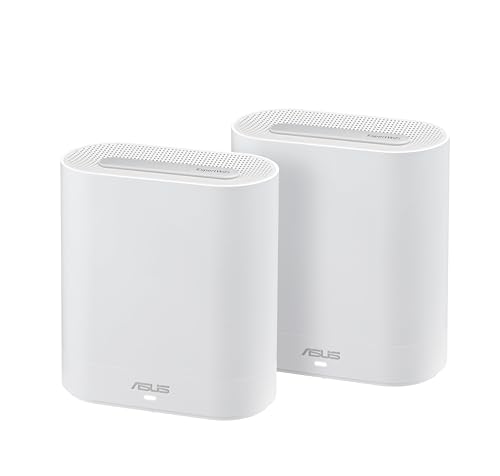 ASUS ExpertWiFi EBM68 2er Set Tri-Band WiFi 6 Mesh WiFi System (bis zu 5 SSIDs, benutzerdefiniertes Gästeportal, 2,5 Gbit/s Port, Netzwerksicherheit auf Enterprise-Niveau, einfache Verwaltungs-App)