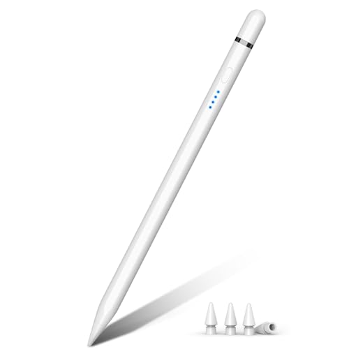 Pencil 1. Generation für Apple iPad (2018-2024), 30 Mins Schnellladung mit Hochpräzise& Neigung& Palm Rejection, Stift für iPad Kompatibel mit iPad Air 3/4/5, Mini 5/6, iPad 6-10, Pro 11"/12.9"(Weiß)