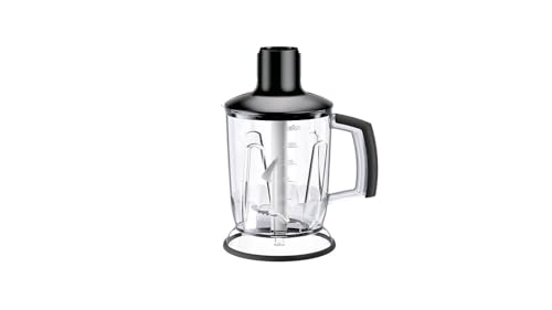 Braun Household Standmixer Aufsatz MQS 601 BK mit EasyClick Plus System - Zubehör für Braun Household Stabmixer MultiQuick 7 und 9, BPA-frei, Fassungsvermögen 1,25 l, Schwarz