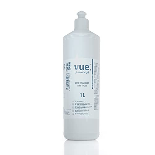 Vue Ultrasound Gel - 250ml / 1L / 5L Flasche mit klaren leitfähigen Transmissionsgel für Ultraschall Geräte (1L Flasche)