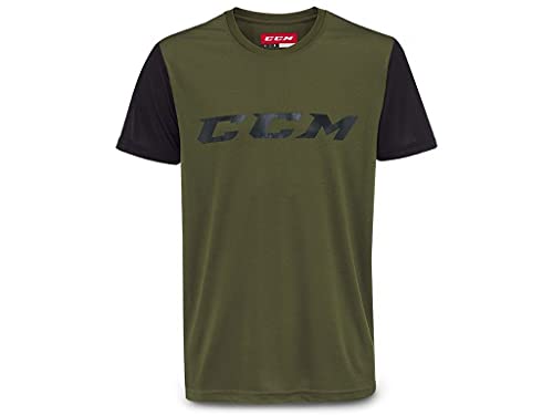 CCM Hockey Grit Tech SS Tee Army Green - Senior M