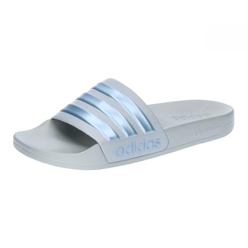 adidas Unisex Adilette Shower Slides , wonder silver/magic grey met/wonder blue , 40 2/3 EU