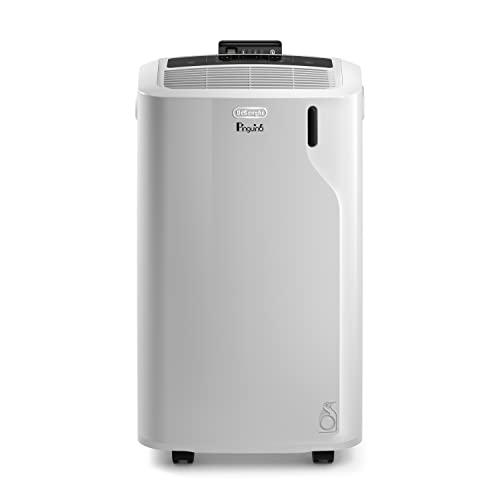 De'Longhi Pinguino PAC EM82, Mobile Klimaanlage für Räume bis zu 80 m³, 9.400 BTU, 2,4 kW, 63 dB, Entfeuchtungsfunktion, Energieklasse A, 24h-Timer, Weiß