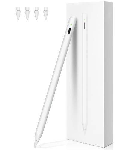 iPencil 2. Generation für iPad (2018-2024), Magnetische drahtlose Aufladung Stift für iPad Mit Handfläche Ablehnung& Neigung, Stylus Pen für iPad 6/7/8/9/10, Mini 5/6, Air 3/4/5, iPad Pro 11" &12.9"