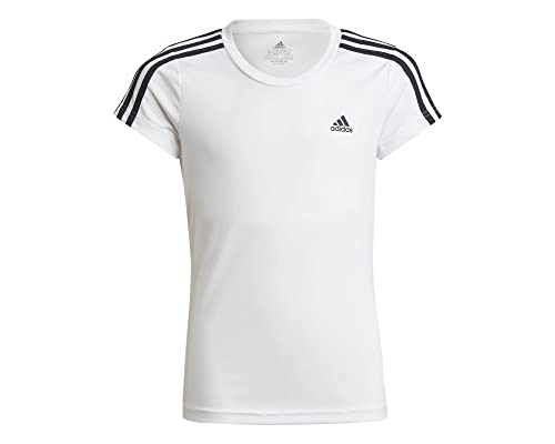 Adidas Girls T-Shirt (Short Sleeve) G 3S T, White/Black, HM4471, 122