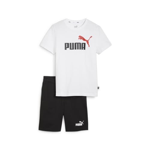 PUMA Jungen Kurztrikot Set B Trainingsanzug, PUMA White-For All Time Red, 164 EU