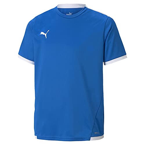 PUMA Unisex Kinder Teamliga Jersey Jr Shirt, Electric Blue Lemonade-puma White, 176 EU