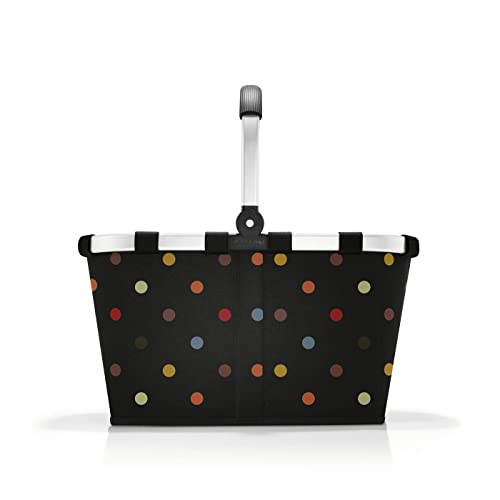 reisenthel carrybag in Dots – Stabiler Einkaufskorb mit viel Stauraum und praktischer Innentasche – Elegantes und wasserabweisendes Design