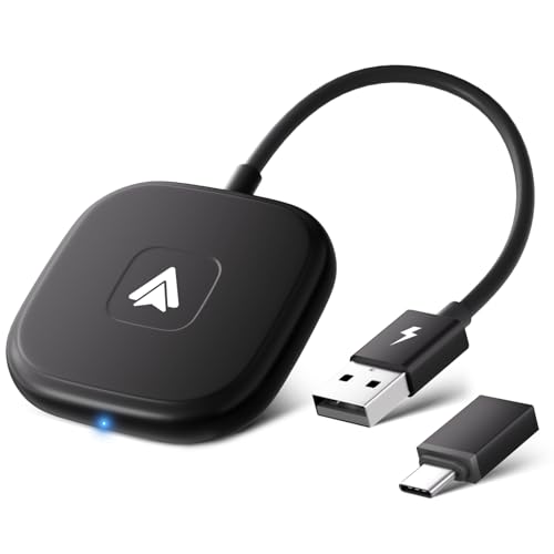 Wireless Android Auto Adapter, Android Auto Dongle Wireless für Android Car System Radios, Android Car Wireless Adapter für Android Autoradio mit OEM Wired Android Auto, Kompatibel mit 98% der Autos