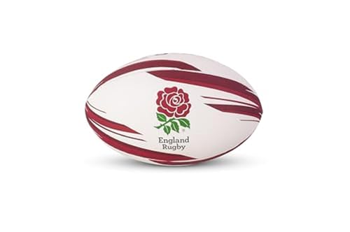 England Rugby Hy-Pro Offiziell lizenzierter Ball, Größe 5, Rot und Weiß, RFU