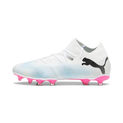 PUMA Herren Future 7 Match Fg/Ag Fußballschuhe, Puma White Puma Black Poison Pink, 41 EU