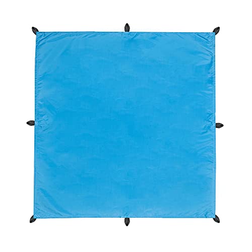 CelinaSun Sonnensegel PES UPF 50+ Outdoor Quadrat 3 x 3m blau Sonnendach Backpacking Zeltplane Ultraleicht Tragebeutel