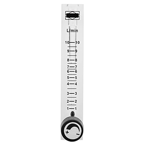 Gasdurchflussmesser, Durchflussregler Luftdurchflussmesser Gas Flowmeter 1-10LPM Sauerstoffdurchflussmesser Durchflussmesser mit Regelventil Steuerventil zur Messung des Gasflusses für Sauerstoff Luft