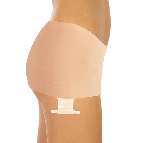 Nogsay Bauchbinde zur Sicheren Fixierung des Stomabeutels,Zweilagige Flexibles Bauchband mit Extra Stützwirkung bei Erhöhter Aktivität,Stoma Bandage Gürtel für Einfacher Zugang zum Stoma (L-XL, Beige)