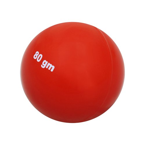 HAEST Schlagball 80g | Wurfball für Wettkampf und Training | Roter 80g Ball aus Kunststoff