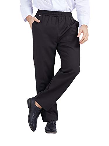 Nanxson Herren Kochhose Arbeitshose Gummizug elastische Taille Bundhose Hose mit Kordelzug CFM2004