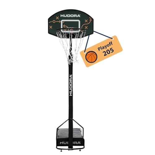 HUDORA Basketballständer Playoff 205 - höhenverstellbarer Basketballkorb mit Ständer für Kinder & Jugendliche - Mobiler Outdoor Basketballkorb für den Garten - Stand-Basketballkorb mit Rollen