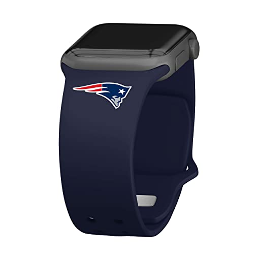 Game Time New England Patriots Uhrenarmband aus Silikon, kompatibel mit Apple Watch, 38/40/41 mm, Marineblau