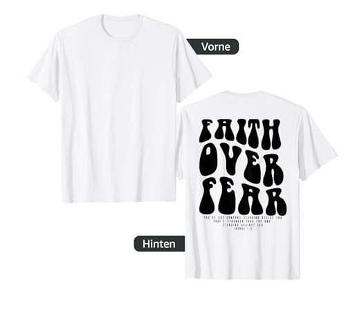 Faith Over Fear Bibelvers Aesthetic Christian T-Shirt