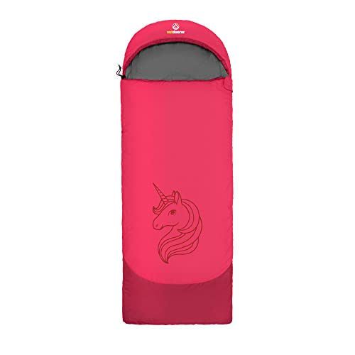 outdoorer Kinder-Schlafsack Dream Express pink, Einhorn-Edition - Deckenschlafsack für Kinder mit Einhorn-Motiv