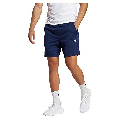 adidas Men's Train Essentials All Set Training Shorts Freizeit, Dark Blue/White, XL Tall