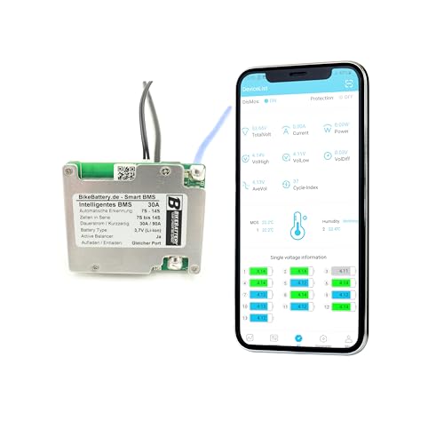 7S-14S 30A (90A) 8S 9S 10S 11S 12S 13S Micro Intelligentes Smart Bluetooth BMS RS485 Android iOS APP (Sehr kleines Battery Management System)