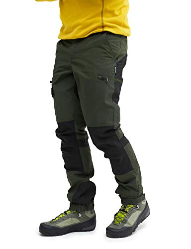 RevolutionRace Herren Nordwand Pants, Hose zum Wandern und für viele Outdoor-Aktivitäten, Forest Green, XL