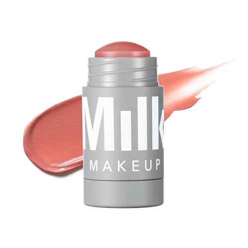 Milch Makeup Lippe + Wange, Werk (Staubige Rose) - 0,21 Flüssigunzen - Creme Rouge & Lippenfarbe - Baubar & mischbar - 1.000+ Wischbewegungen pro Stick, Nicht komedogen, tierversuchsfrei