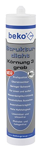 beko Strukturdicht 310 ml weiß-strukturiert, Körnung 3 grob Putz-, Fassade-, Mauerwerk – Rissabdichtung 230 333