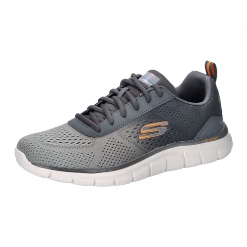 Skechers Herren Track Ripkent Sneaker, Olivgrün Mesh Synthetik, 39 EU