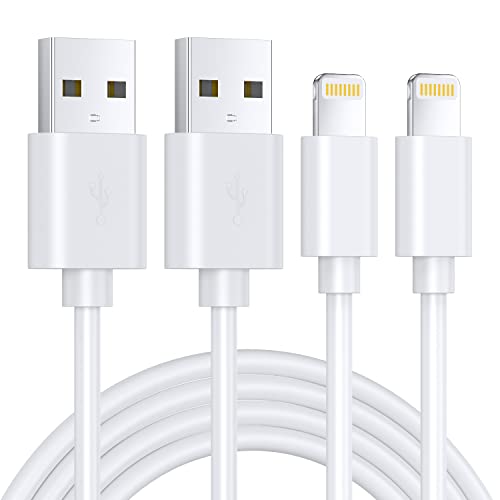 JJCALL iPhone Ladekabel,Lightning Kabel 1.8M 2Stück iPhone Ladekabel Original [MFi-Zertifiziert ] Apple kabel Kompatibel Mit iPhone 14 13 Pro Max Mini XS XR X 8 7 6 6s Plus 5 SE, iPad Air(Weiß)