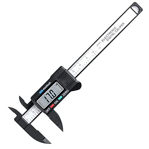 Newaner Messschieber Digital, 150 mm/6" Kohlefaser Schieblehre Digital mit Klarem Lcd und Backup Batterie, Professioneller caliper für Außen, Innen, Tiefen und Schrittmessung