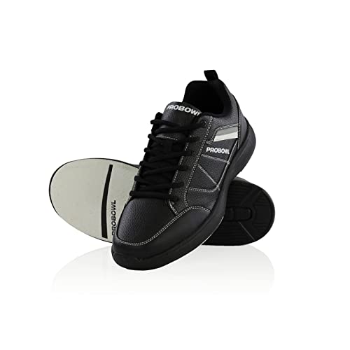 EMAX | Bowling-Schuhe Herren | Pro Bowl Kvara | Schwarz | Bowlingschuhe Männer Größe 42