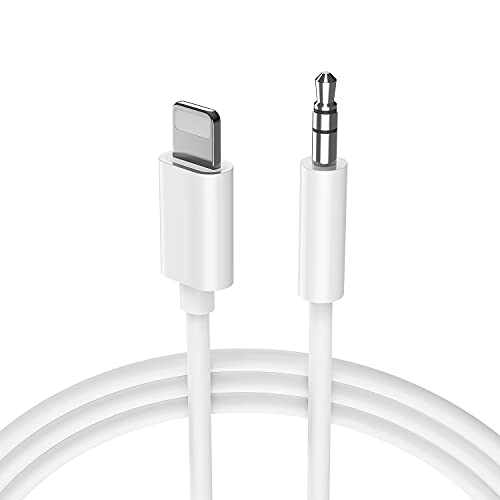 Auto Aux Kabel für iPhone 3.5mm Klinke Premium HiFi Audio Cable für Auto/Kopfhörer/Lautsprecher für Alle iOS kompatibel mit iPhone 14/14 Pro/13/13 Pro/12/12 Pro/11/11Pro/X/XS/XR/8/7 -Weiß-1M