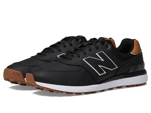 New Balance Herren 574 Greens V2 Golfschuh, Schwarz (Black/Gum), 43 EU