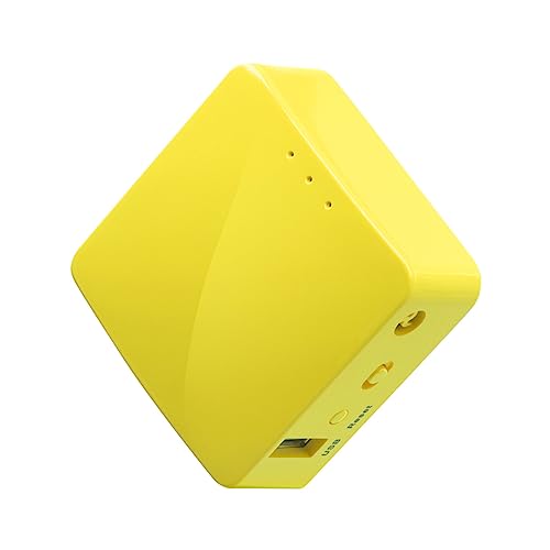 GL.iNet GL-MT300N-V2 WLAN Router Mobile Smart Mini Pocket VPN Reiserouter 3G/4G bis zu 300Mbit/s (2,4GHz) Mobiler Hotspot,WiFi Repeater Bridge,Range Extender, OpenVPN Client,Mango Gelb