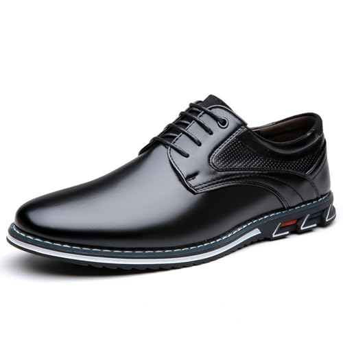 Modische Herrenschuhe für Herren, Business-Freizeitschuhe für Herren aus Lackleder, schwarze Herrenschuhe mit spitzer Zehenpartie, formelle Turnschuhe für Freizeitkleidung ( Color : Black , Size : 44