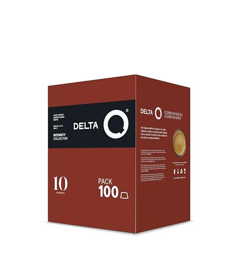 Delta Q - Kaffeekapseln Qalidus Gemahlener Kaffee - 100 Kapseln Intensität 10 Kompatibel mit Delta Q Kaffeemaschinen - Intensiver Espresso mit Karamellnoten