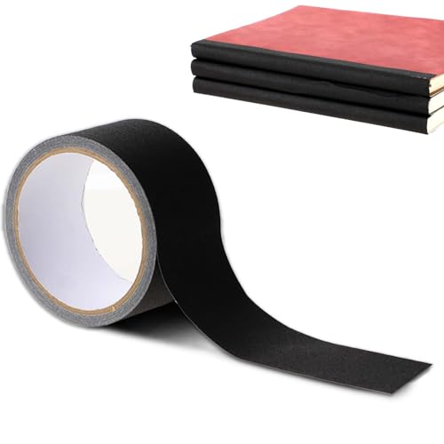 Sliverdew Gewebeband 50 mm x 10 m Schwarz Panzertape Buchbinde-Reparaturband Gaffa Tape Stoffband Selbstklebend Textilklebeband für Verstärkung Schutz und Abdeckung